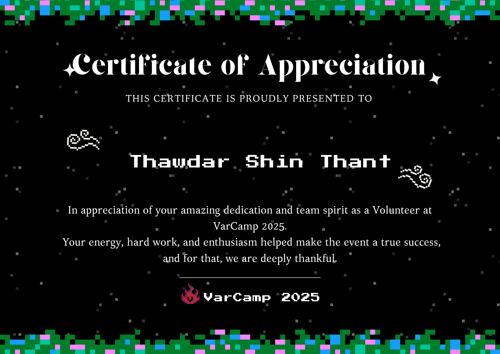 VarCamp 2025 Volunteer Appreciation